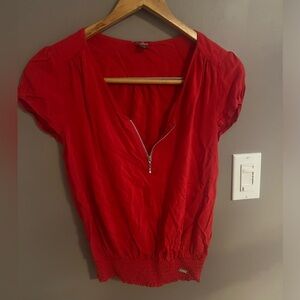 Red Guess blouse top